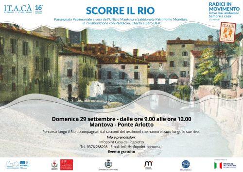 Domenica 29 settembre “Scorre il Rio, Passeggiata Patrimoniale” Domenica 29 settembre “Scorre il Rio, Passeggiata Patrimoniale”