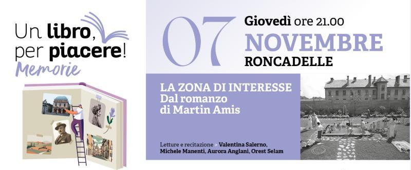 RASSEGNA UN LIBRO PER PIACERE - LA ZONA DI INTERESSE DAL ROMANZO DI MARTIN AMIS