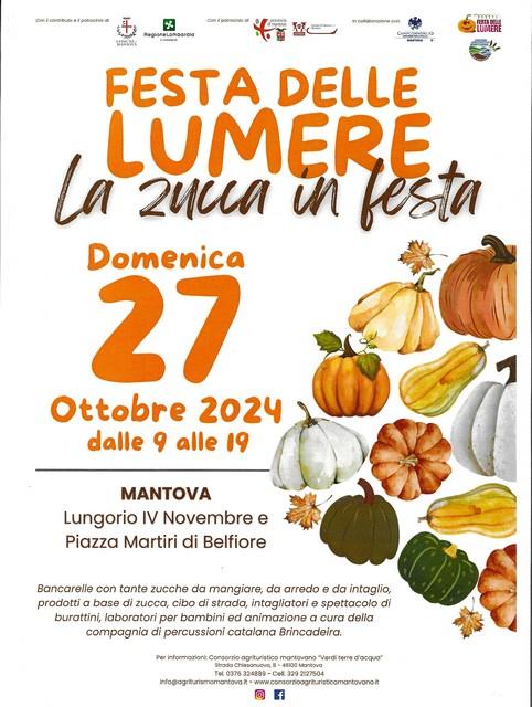 La festa delle Lumere torna in città domenica 27 ottobre