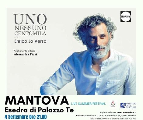 Lo Verso interpreta Pirandello all'Esedra di Palazzo Te